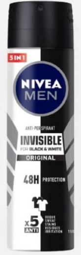 NIVEA MEN BLACK & WHITE INVISIBLE ORIGINAL 150ML DISC 20%
